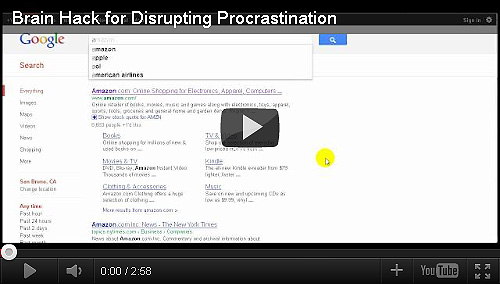 Brain Hack for Disrupting Procrastination