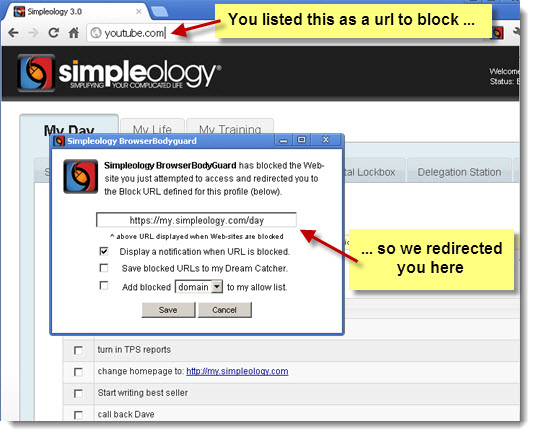 Simpleology Browser BodyGuard - protects you from wasting time online