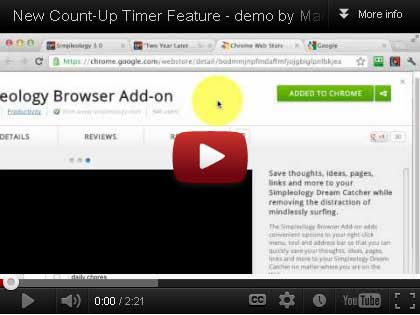 click here to watch video for how to activate and use the new count-up timer